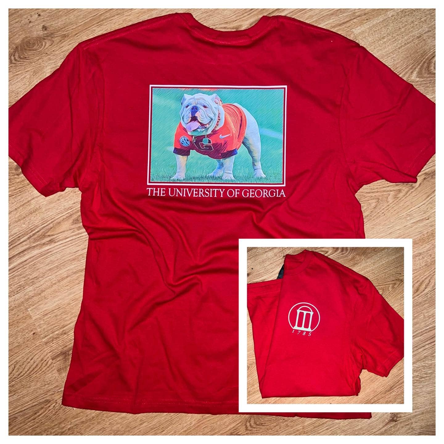 University of Georgia - RED Comfort Colors Bulldog Tee