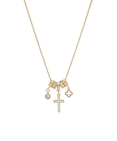 Cross & Mult Charm Necklace
