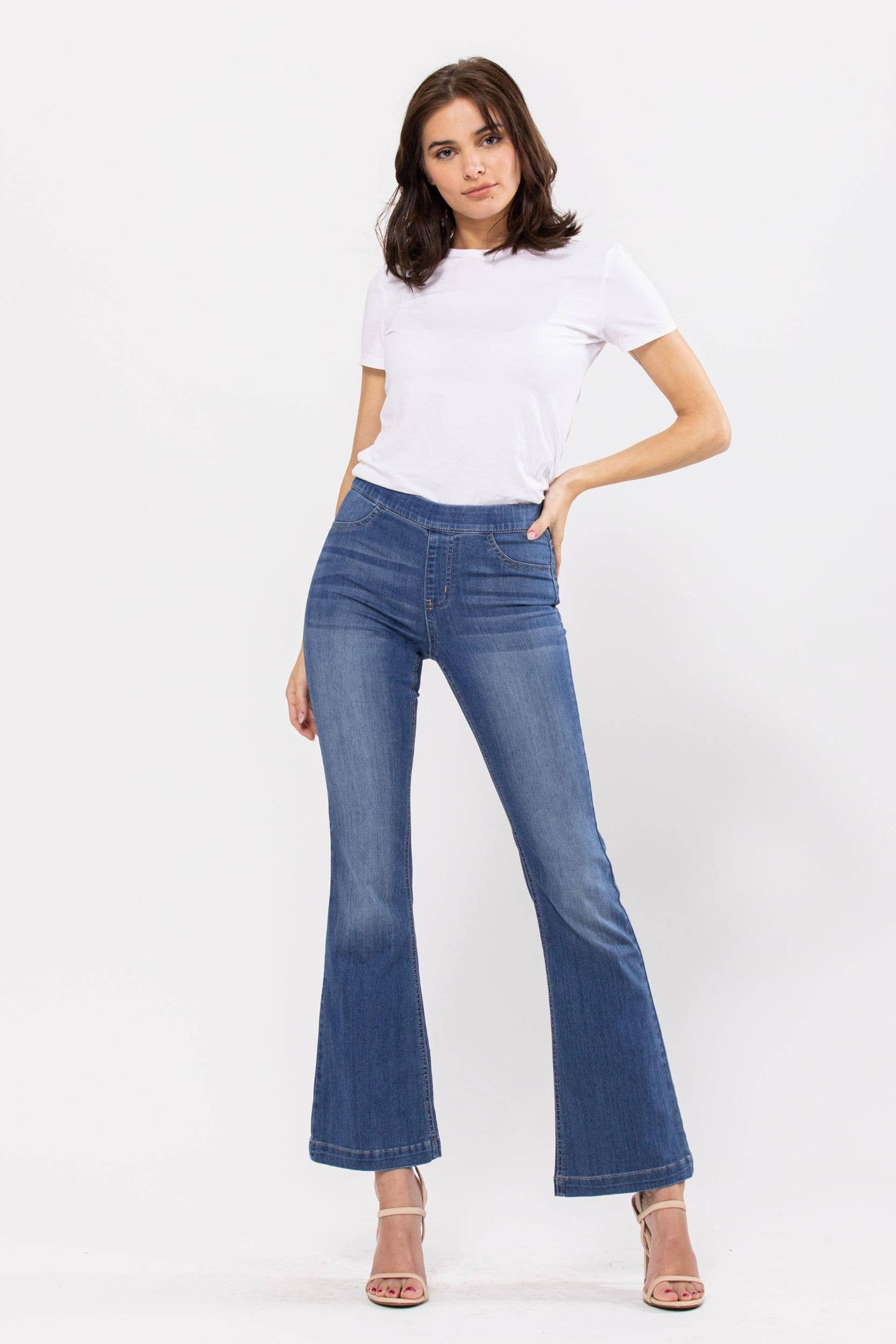 Cello Medium Wash Flared Jean 30" Inseam