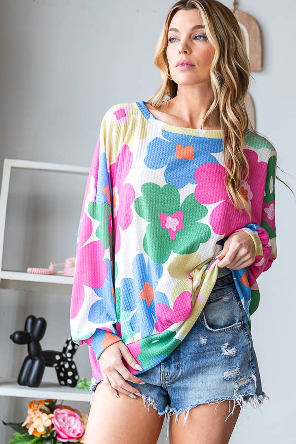Fun Floral Oversized Top