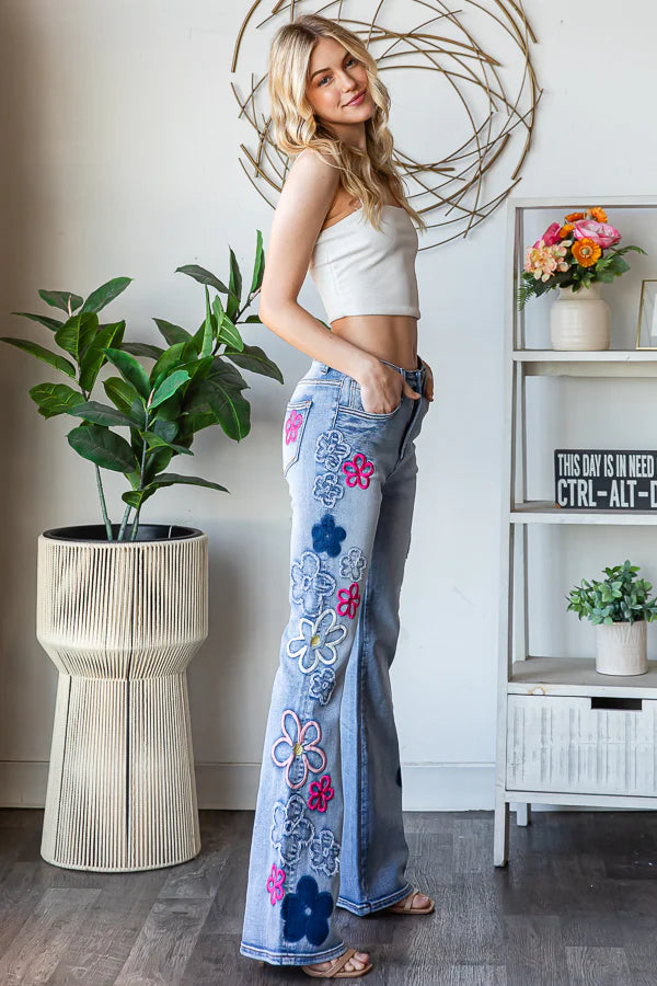 Flower Power Flare Jeans