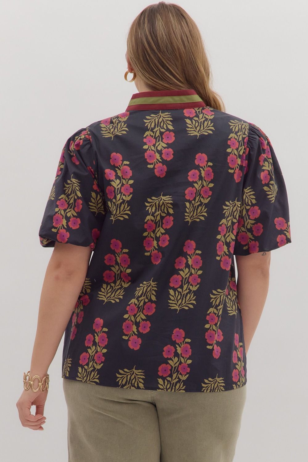 Black Garden Bloom Blouse