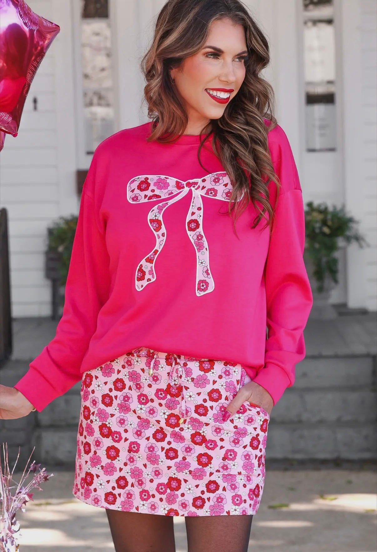 Bow In Bloom Luxe Pullover