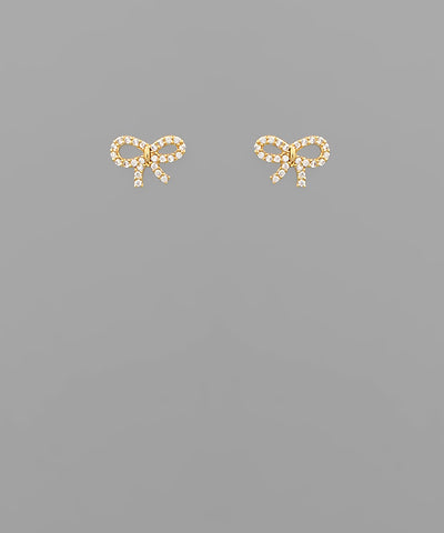 Crystal Bow Earrings