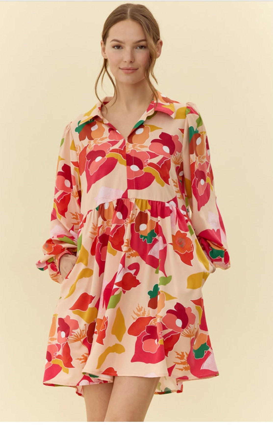 Autumn Bloom Babydoll Dress