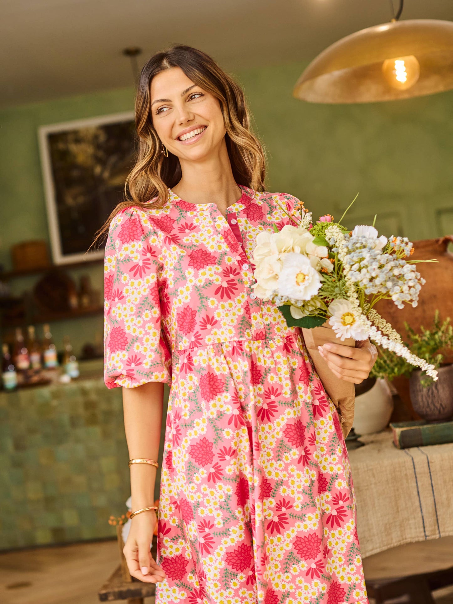Riley Dress | Daisy Chain Pink: XS