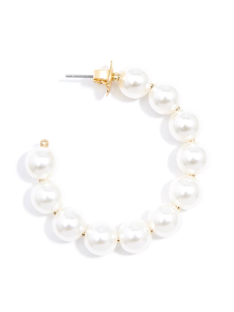 The Classic Pearl Hoop Earrings: Pearl