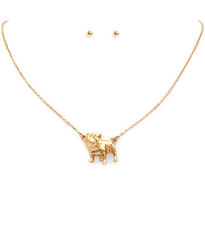 Dainty Bulldog Chain Necklace