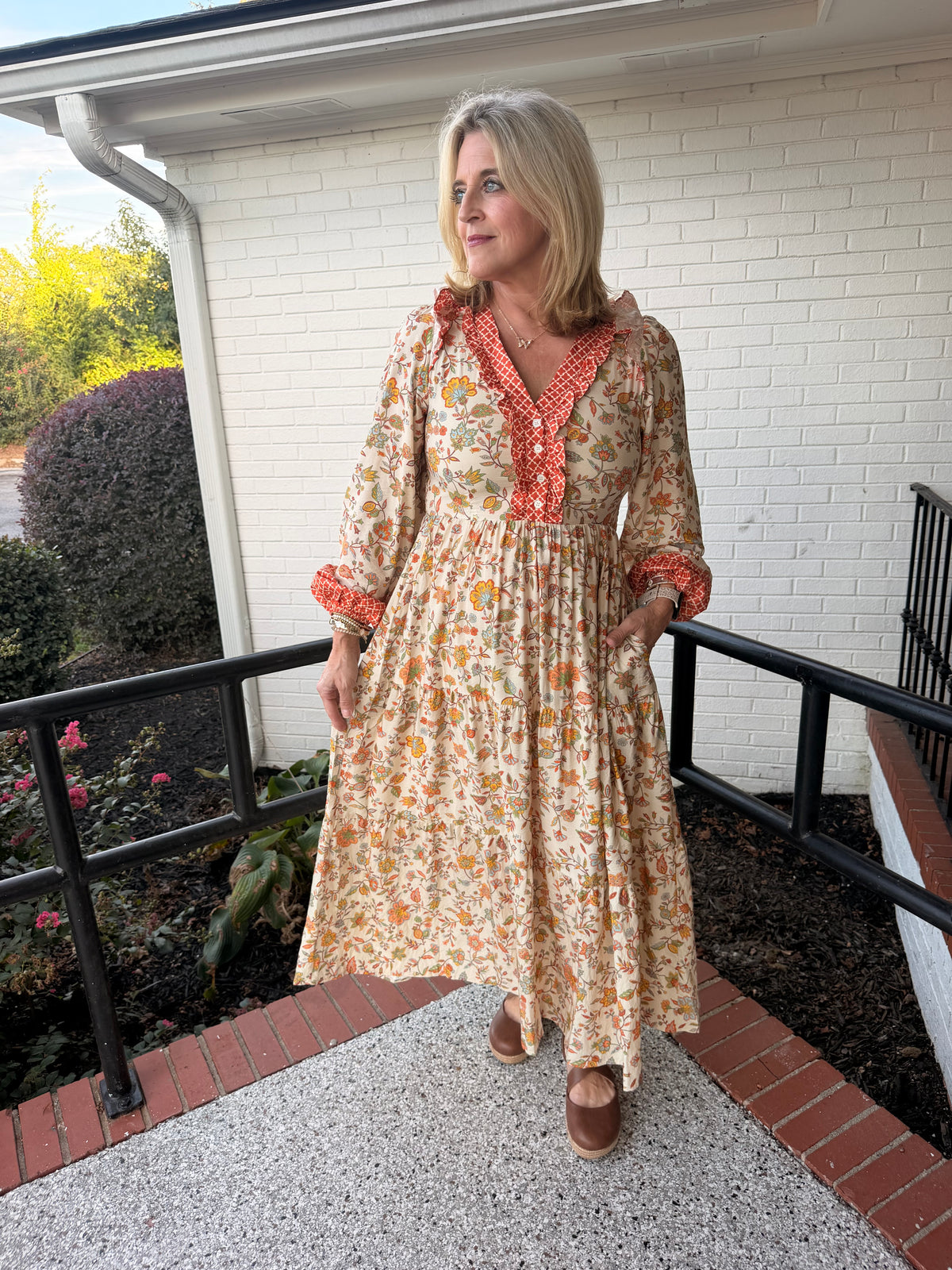 Harvest Meadow Floral Maxi Dress