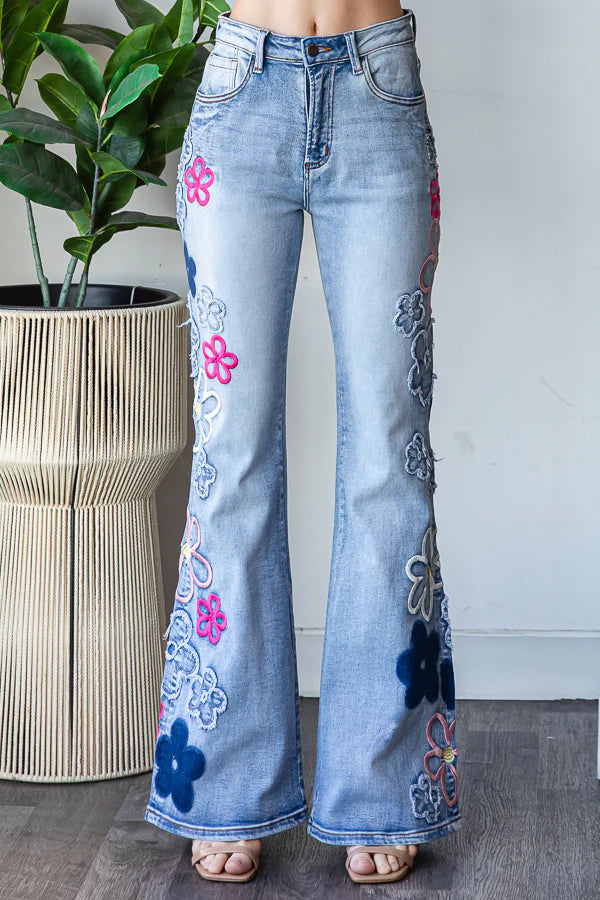 Flower Power Flare Jeans