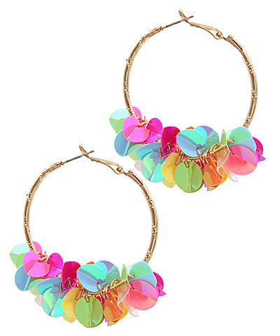 Sequin Dangle Hoops