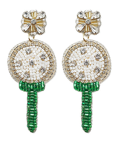 Beaded Golf Tee Earrings