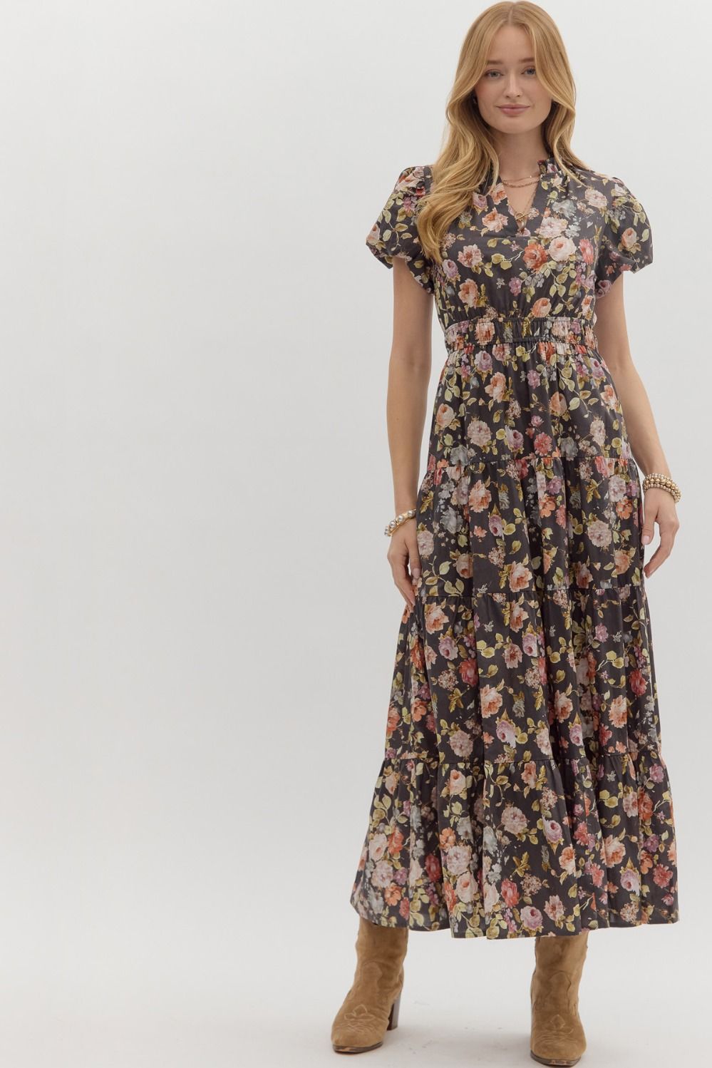 Chocolate Rose Maxi Dress