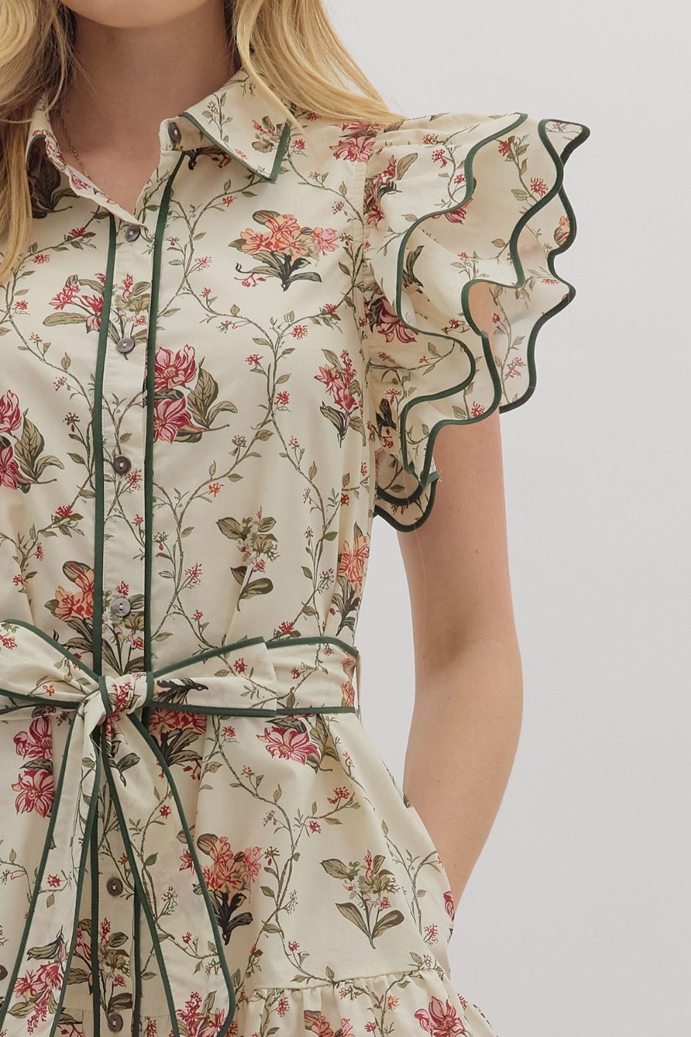 Garden Stroll Ruffle Mini Dress