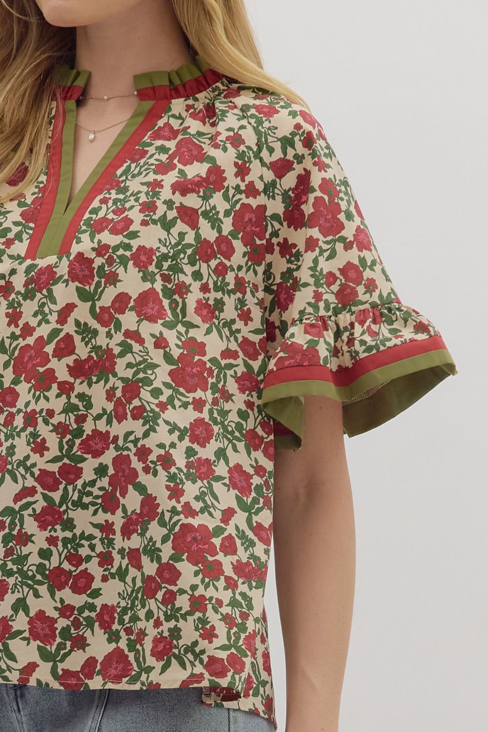 Rose Garden Ruffle Blouse