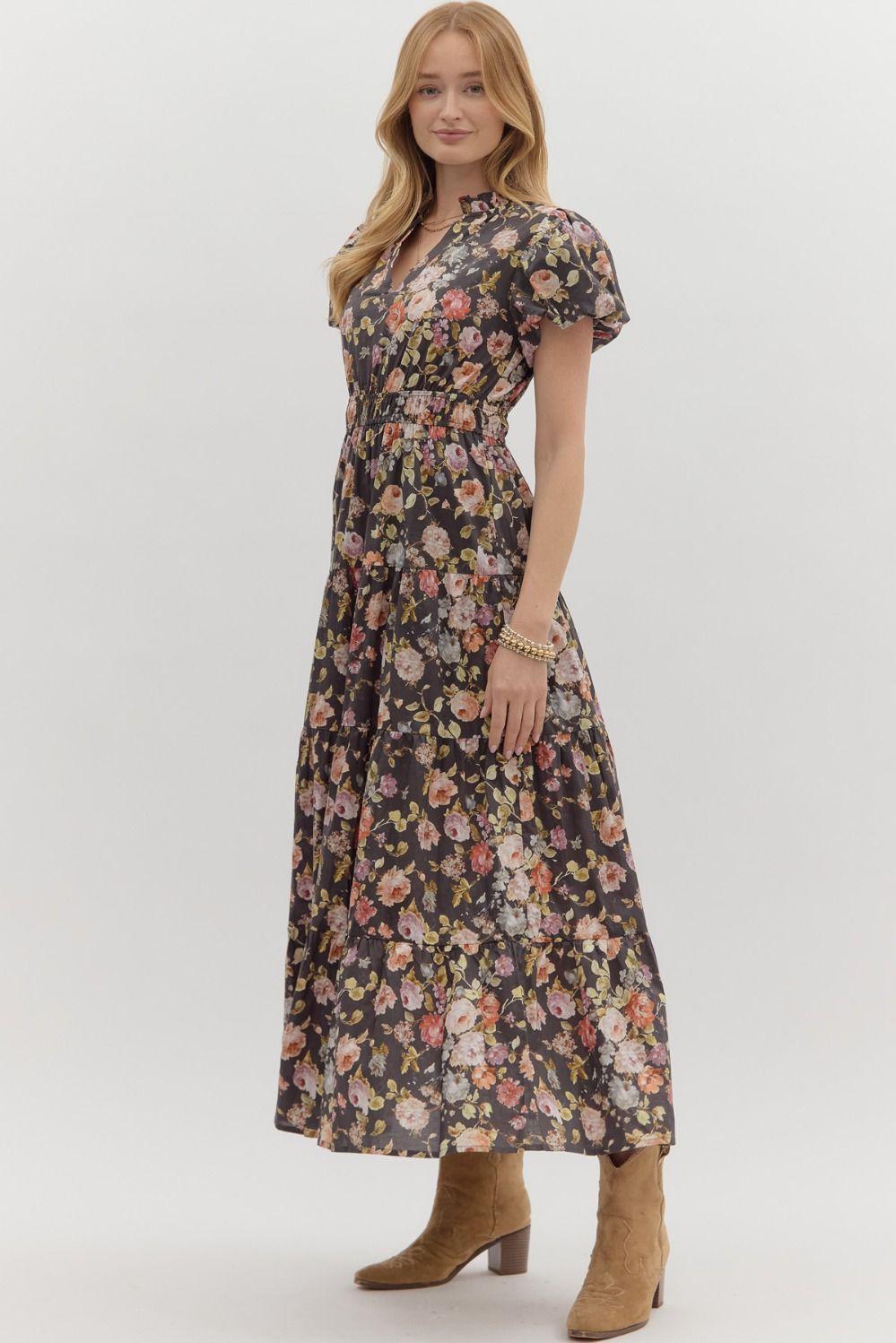 Chocolate Rose Maxi Dress
