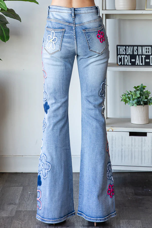 Flower Power Flare Jeans