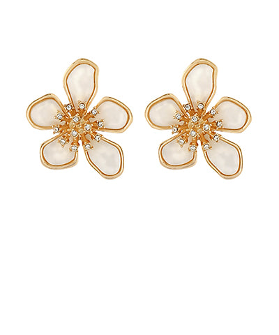 Pearlized Petal Earrings