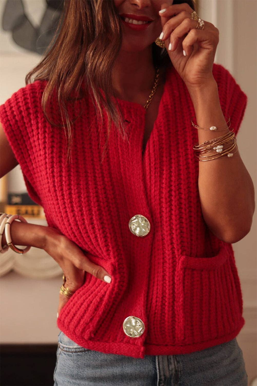 Red Sweater Vest