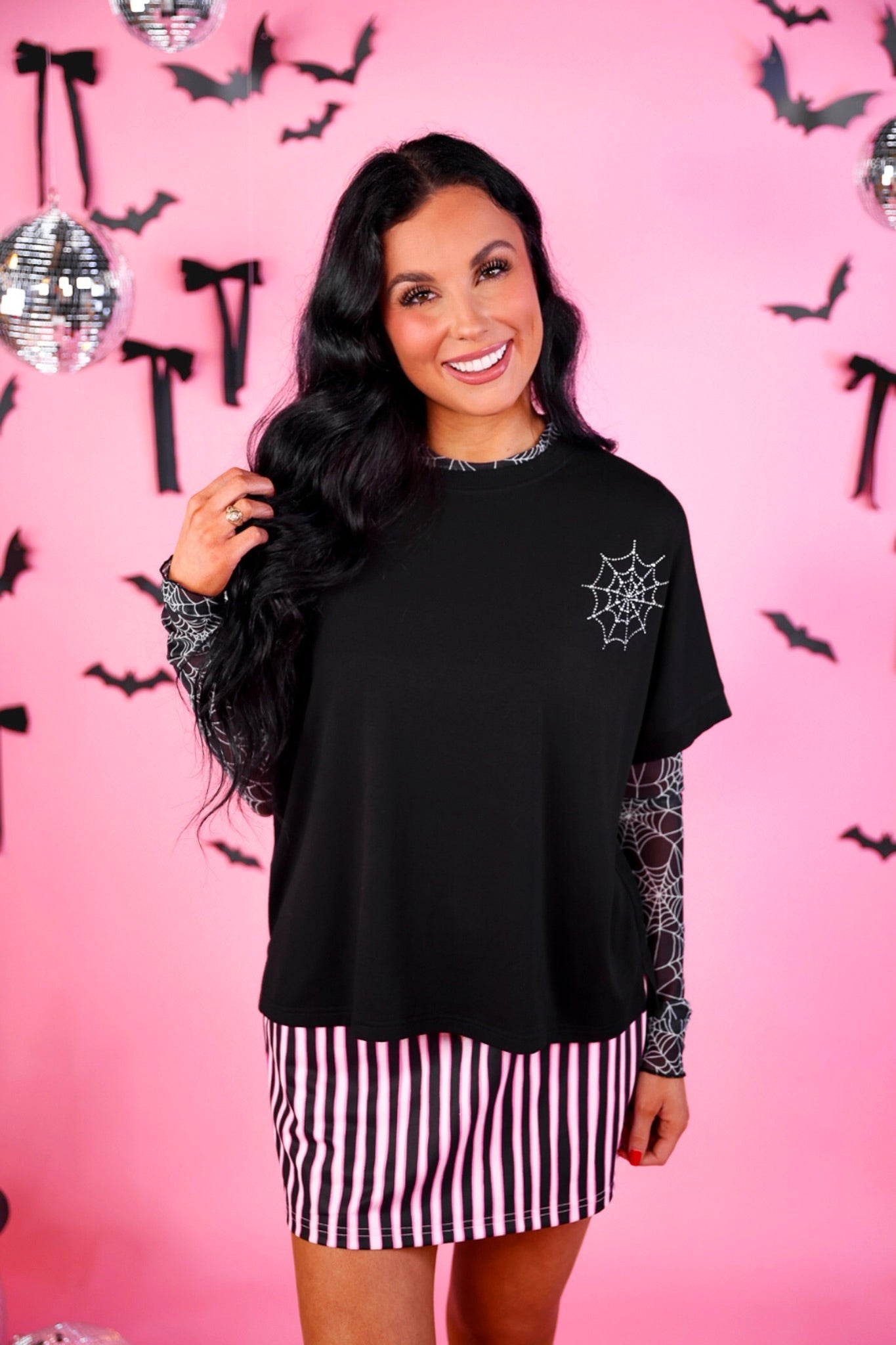 PREORDER- Rhinestone Web Tee