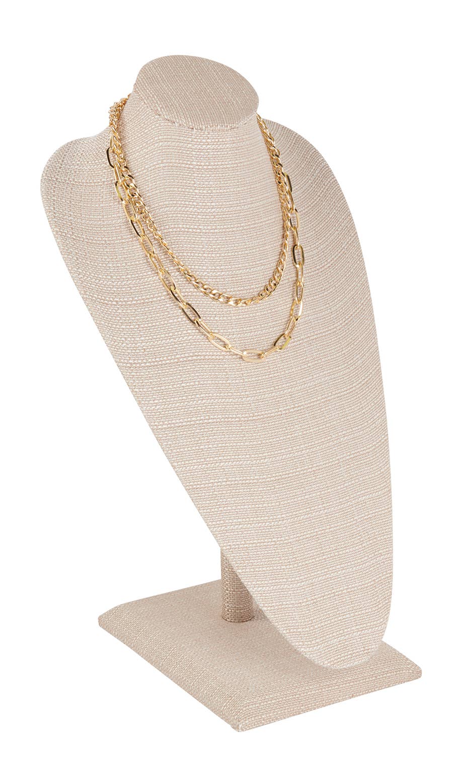 Tall Linen Necklace Display -18"H