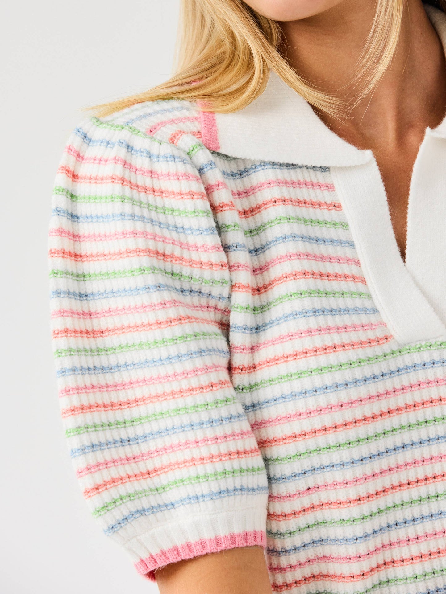 Emma Sweater | Ivory Multi: PK S-L