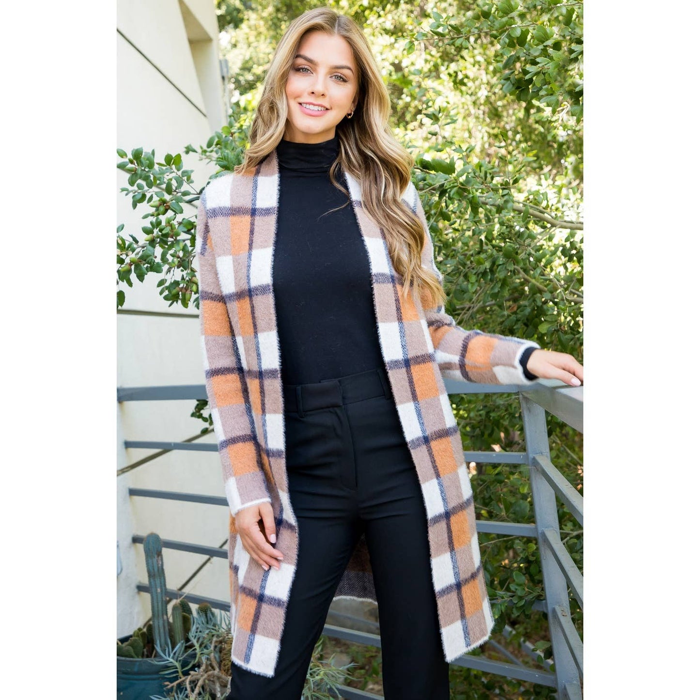 Autumn Dreams Plaid Mohair Cardigan
