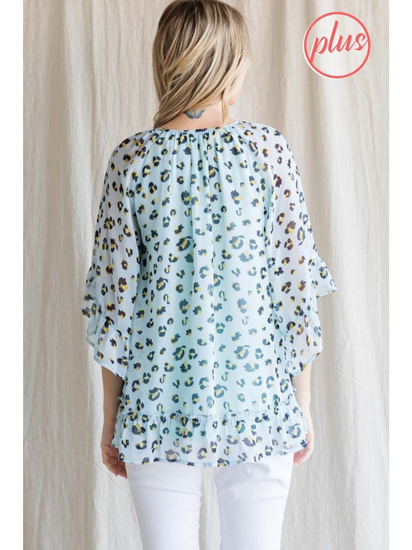 Snow Leopard print top