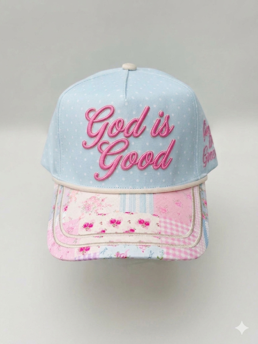 PREORDER God Is Good Embroidered Hat – Adjustable Faith Hat - Ships 5/22