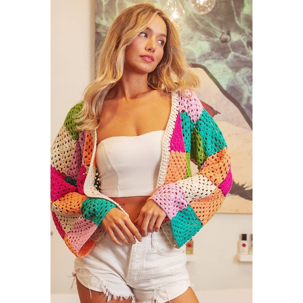 Happy Hues Crochet Cardigan