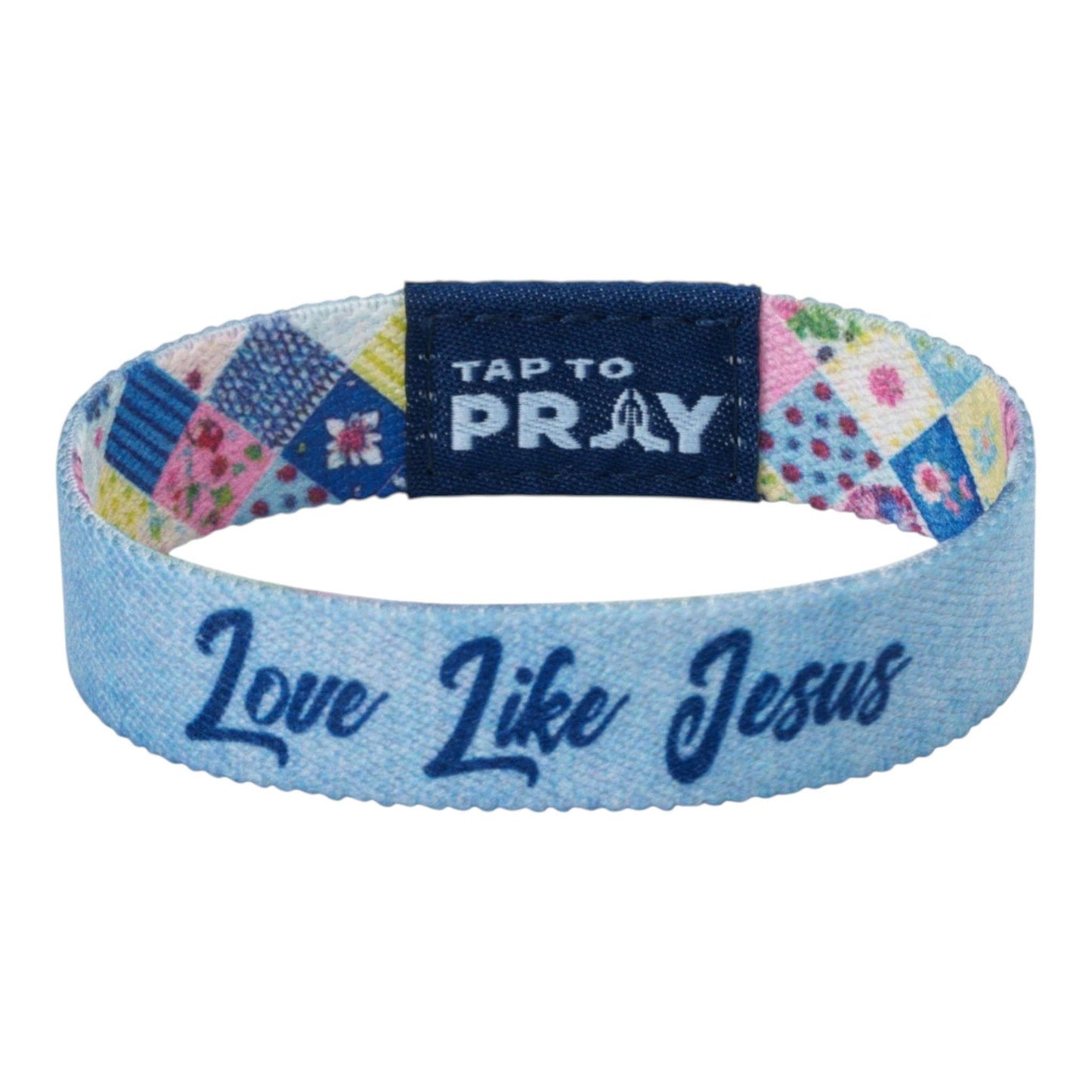 Tap To Pray® Wristband – Patchwork - Love Like Jesus: Medium