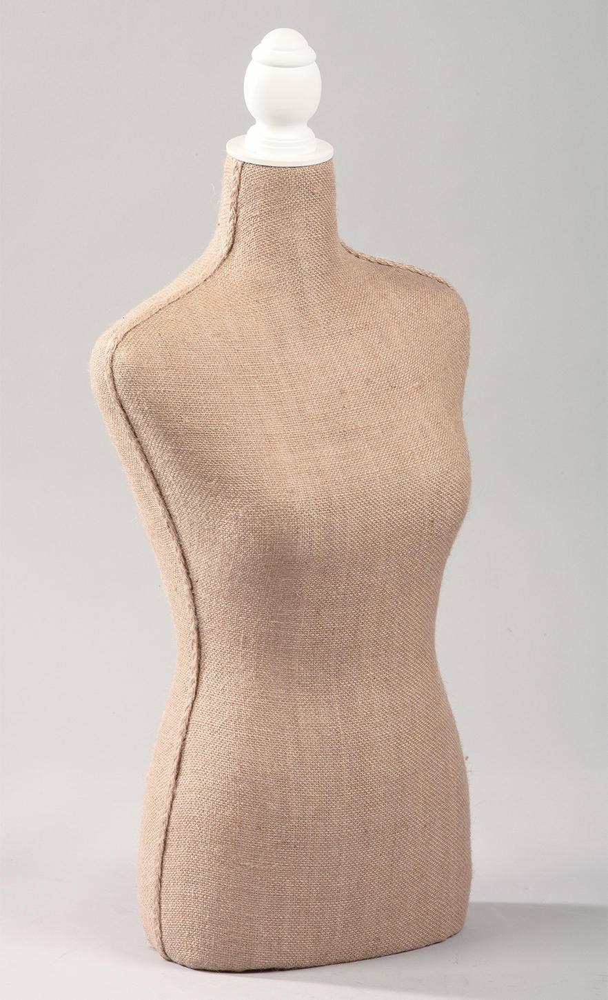 Linen & Burlap Floor or Tabletop Body Forms - Fiberglass: Cream / Tabletop