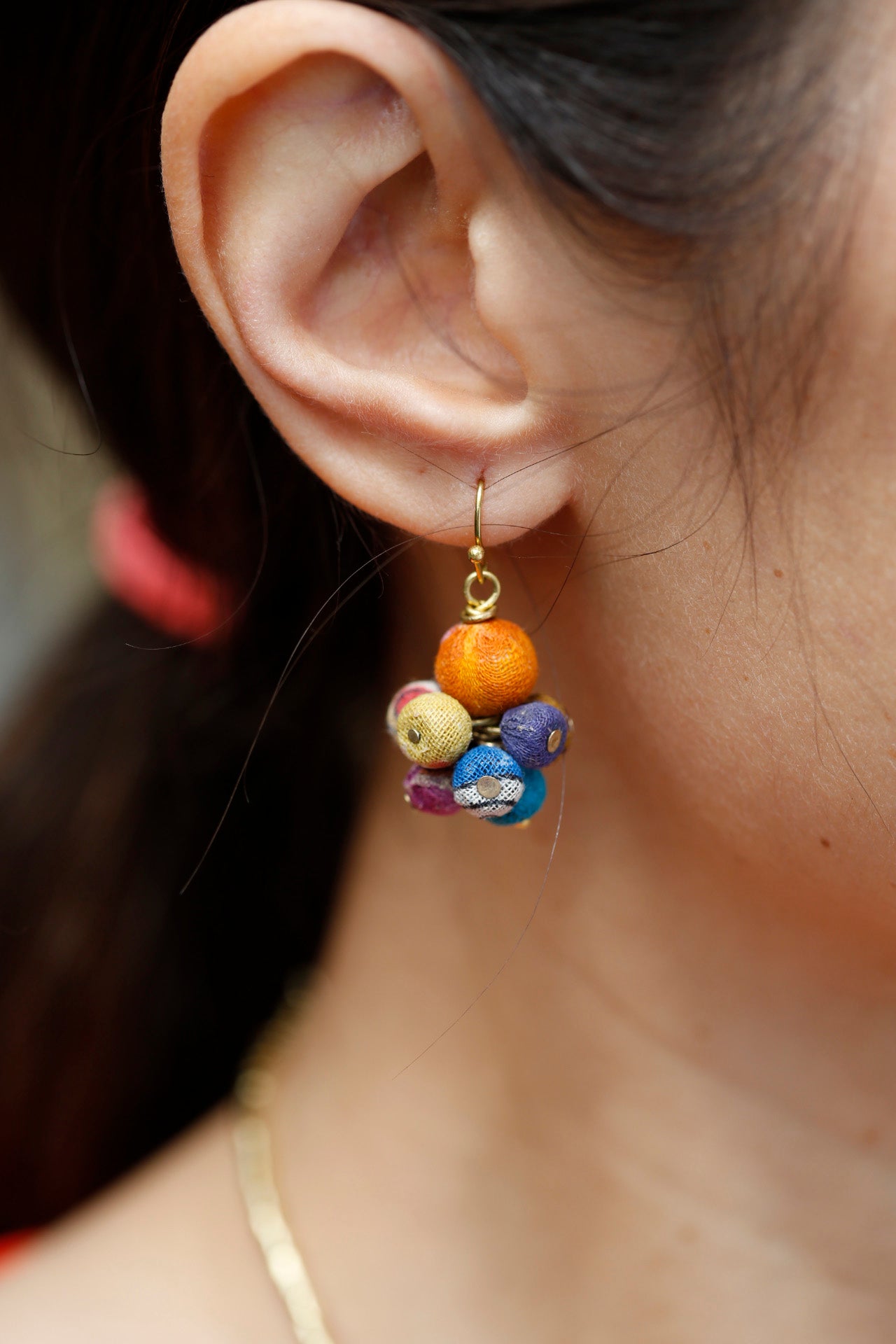 Kantha Drop Earrings