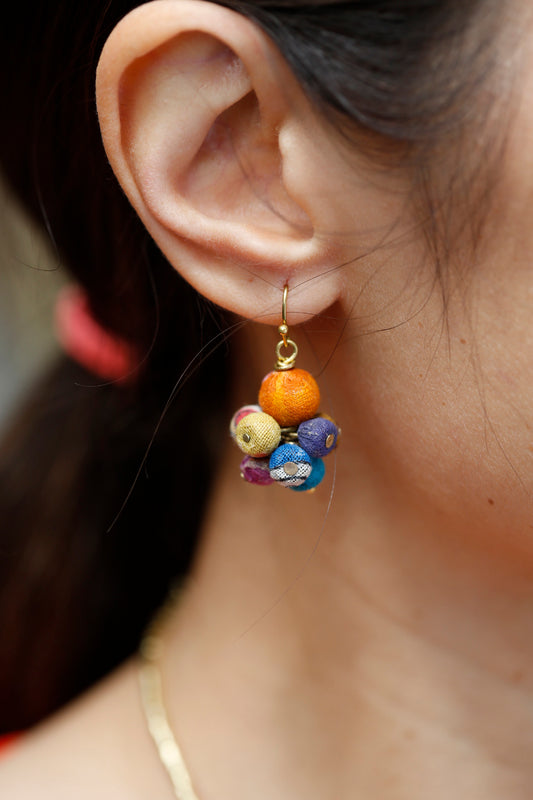 Kantha Drop Earrings