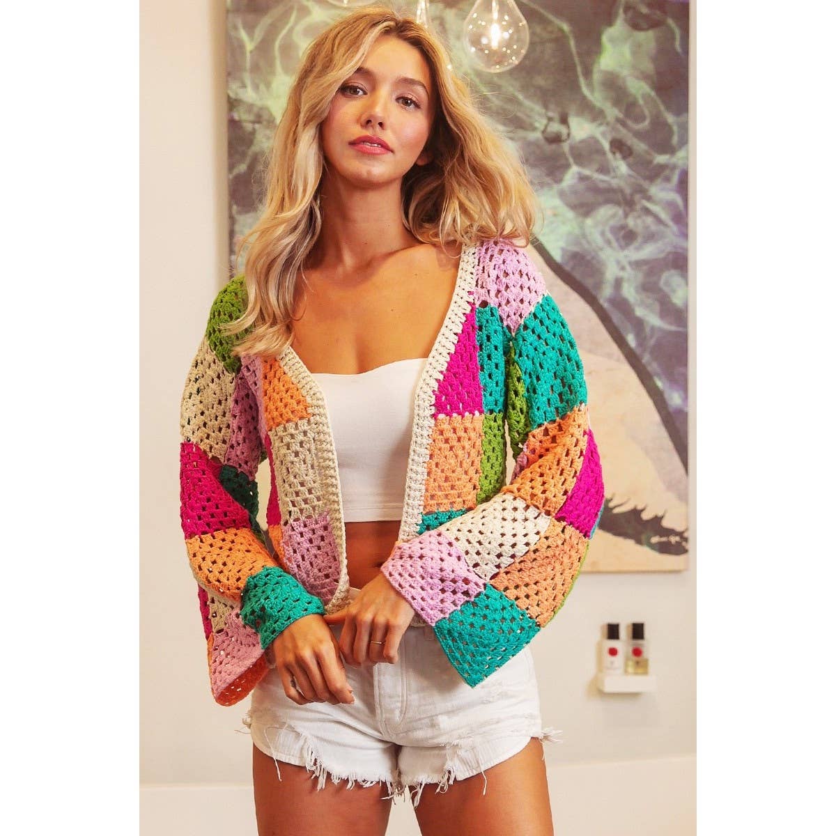 Happy Hues Crochet Cardigan