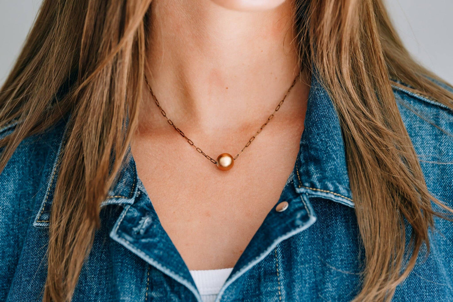 Thankful Necklace: Gold Bead