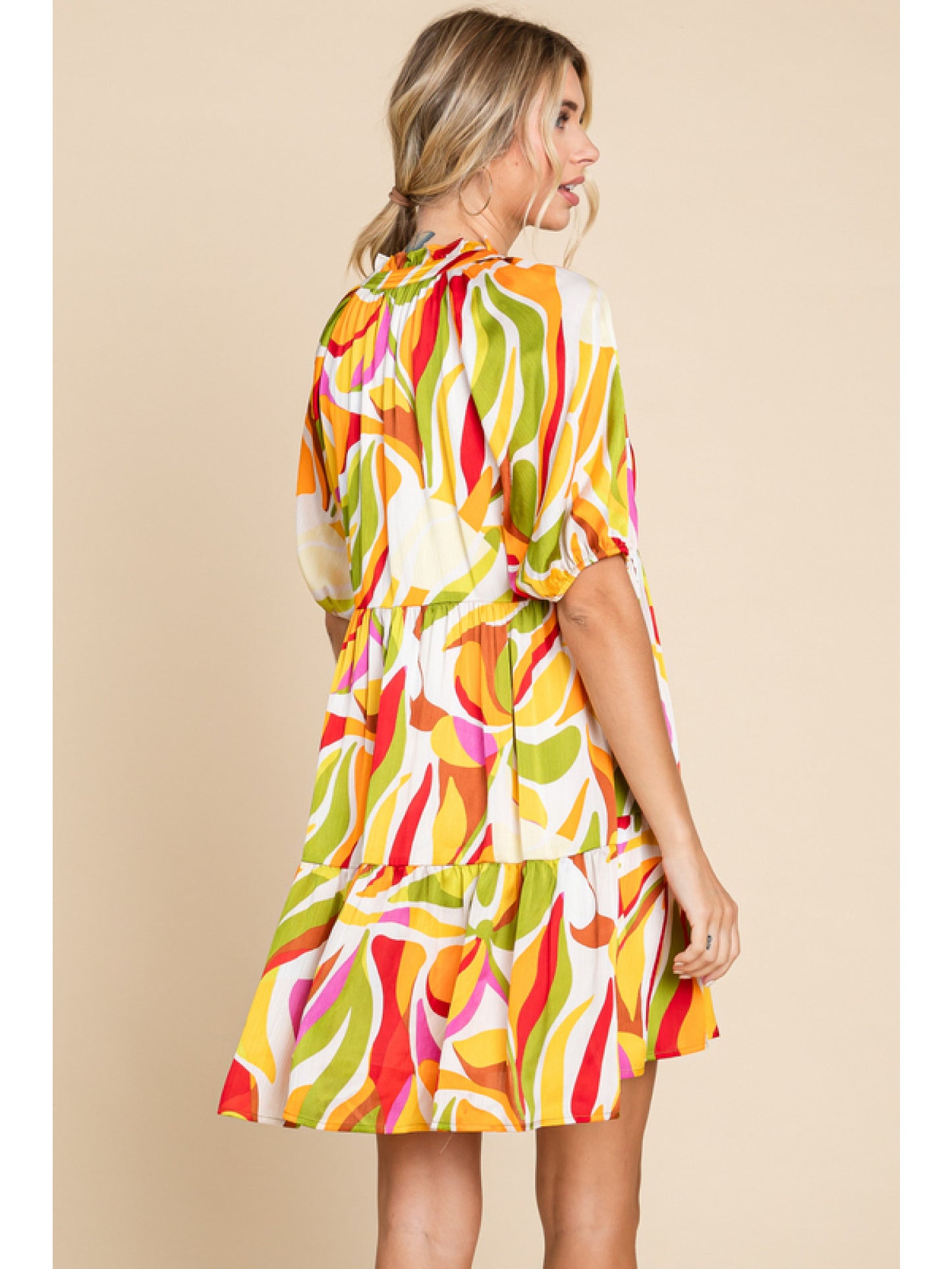 Groovy Satin Mini Dress
