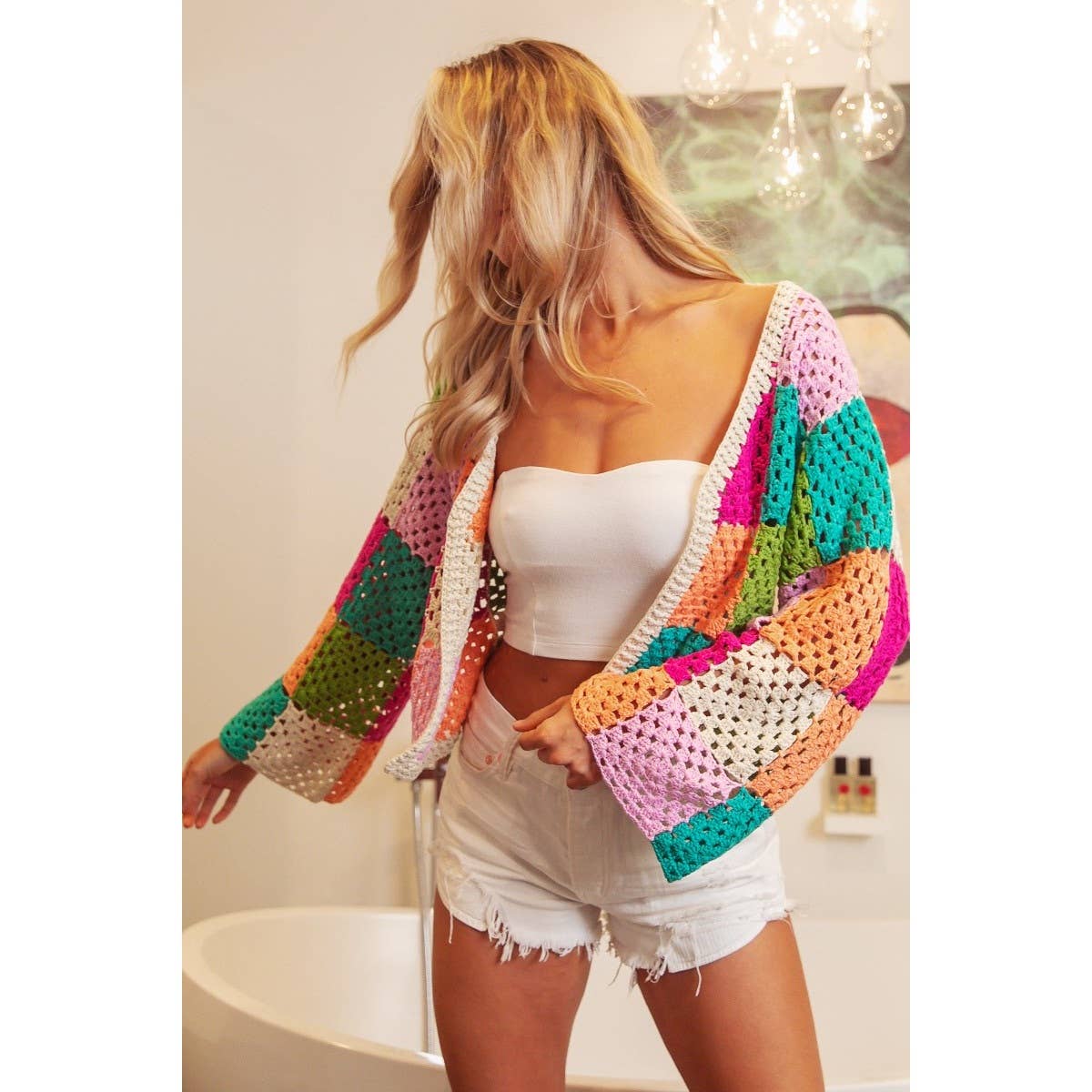 Happy Hues Crochet Cardigan