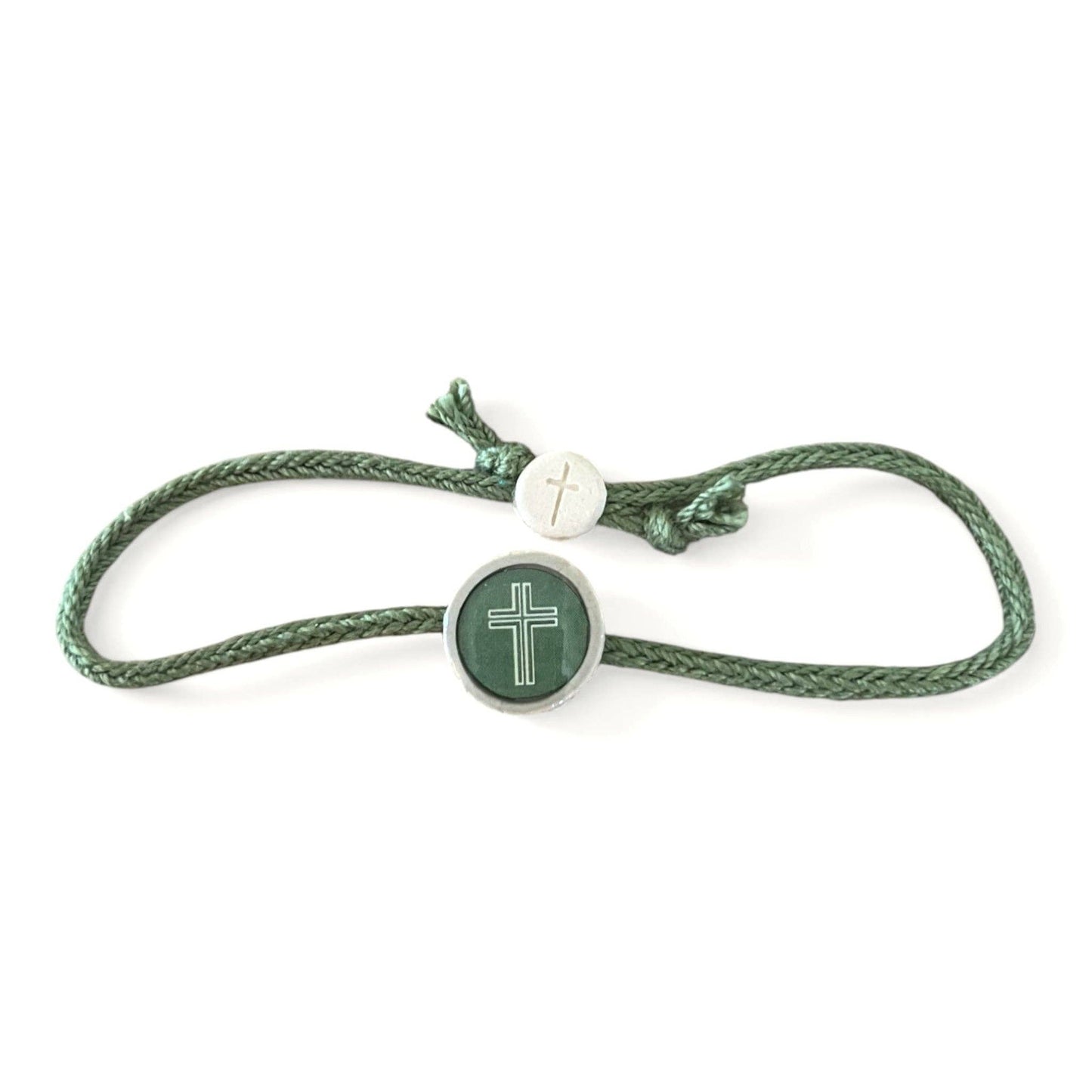 Tap To Pray® Survivor Series Bracelet: 14K Gold-Plated + Vanilla Cross