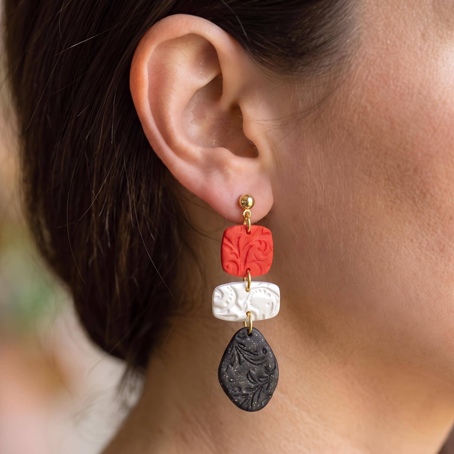 Polymer Clay Dangle Earring