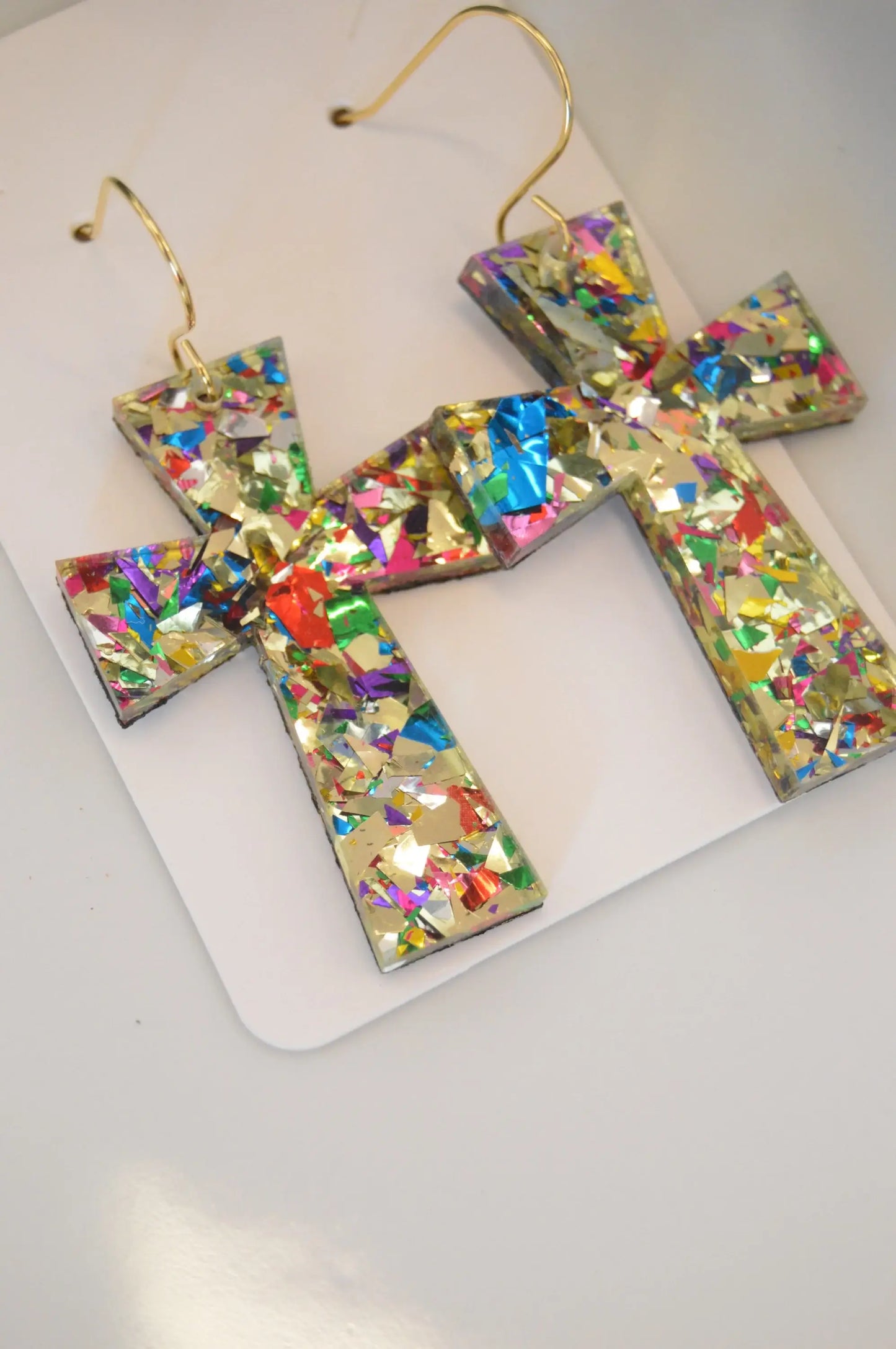 Cross Confetti Earrings