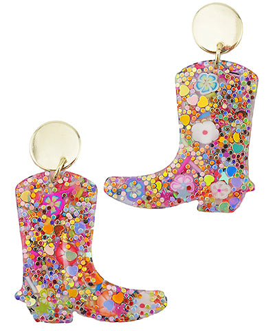 Honey Glow Boots Earrings