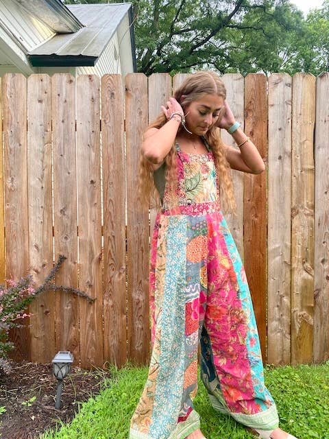 Boho Bloom Patchwork Overalls