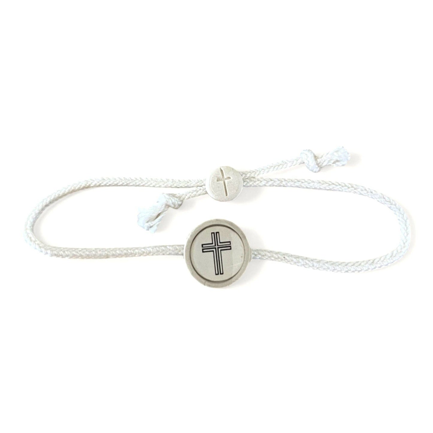 Tap To Pray® Survivor Series Bracelet: 14K Gold-Plated + Vanilla Cross