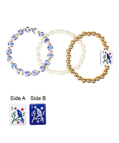 Bluebird Lucky Tile Bracelet Set