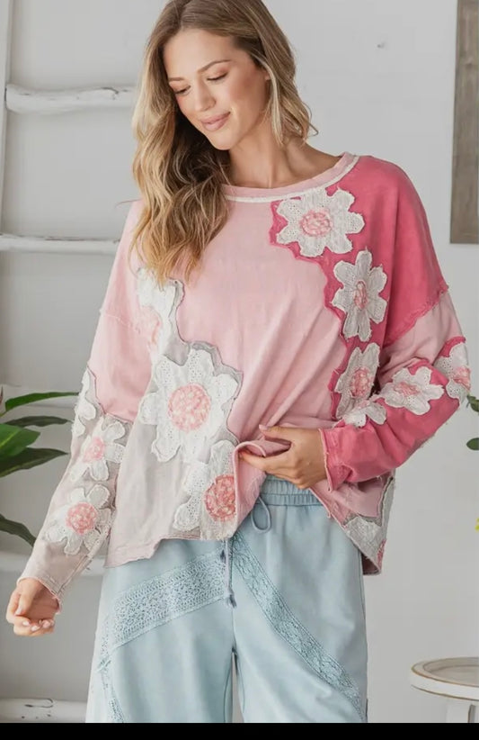 Oli & Hali Bloom With Grace Patchwork Top