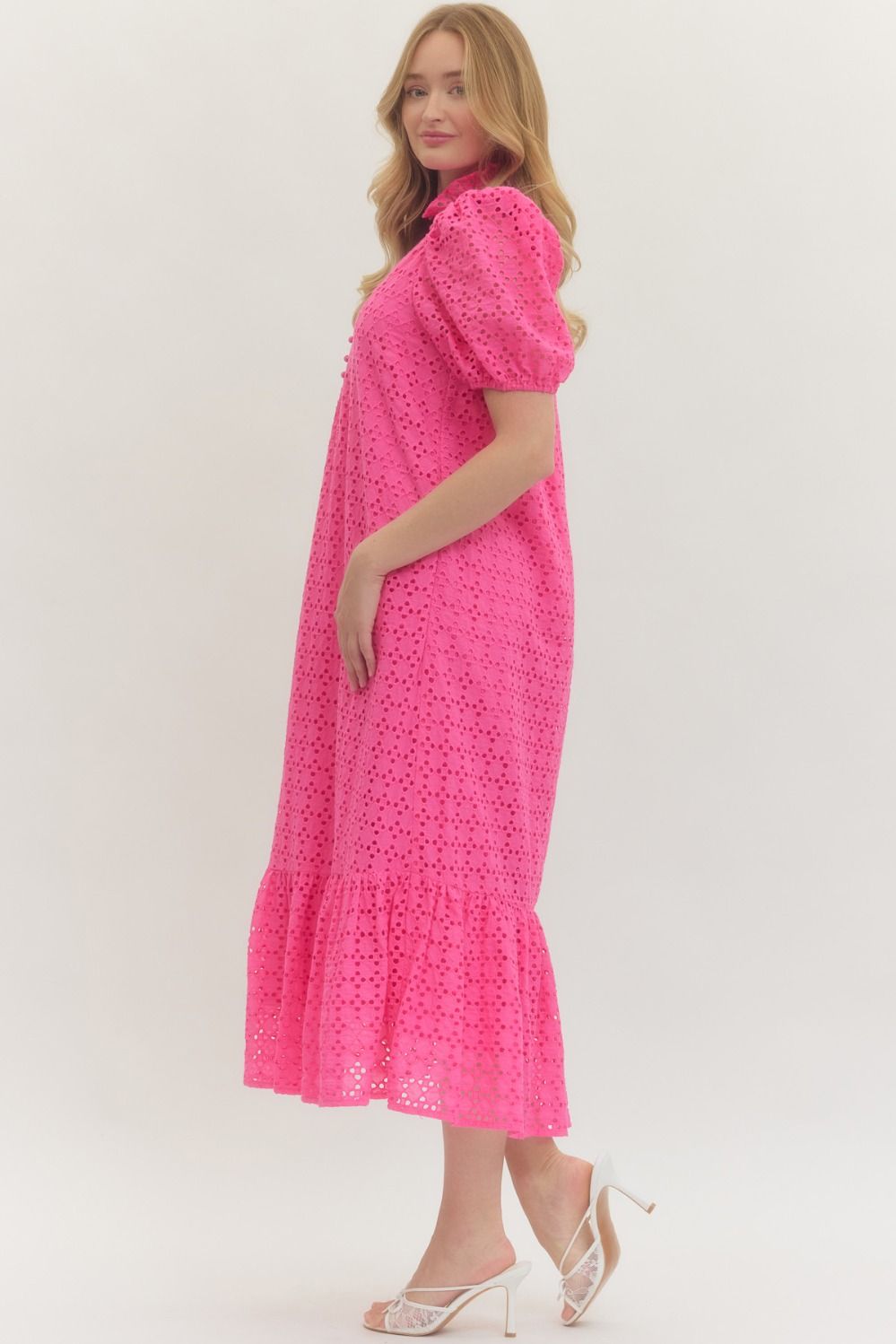 Pink Lemonade Eyelet Dress
