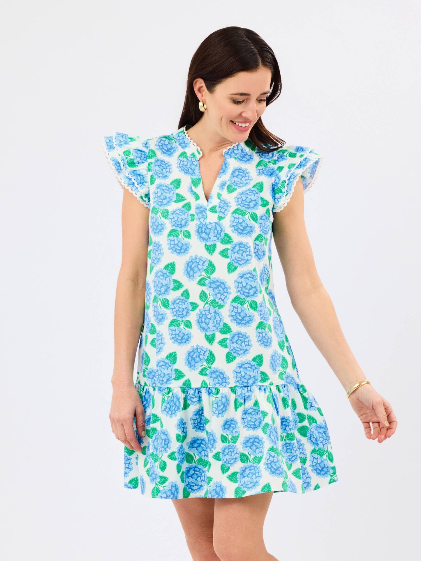Mary Square Sierra Dress/Summerfair Blue