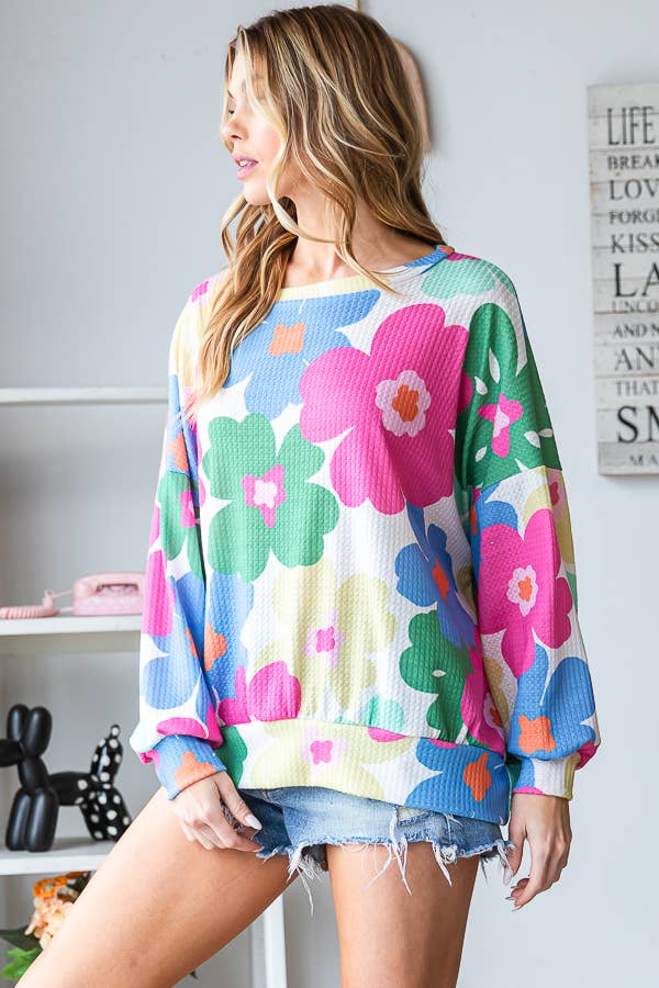 Fun Floral Oversized Top