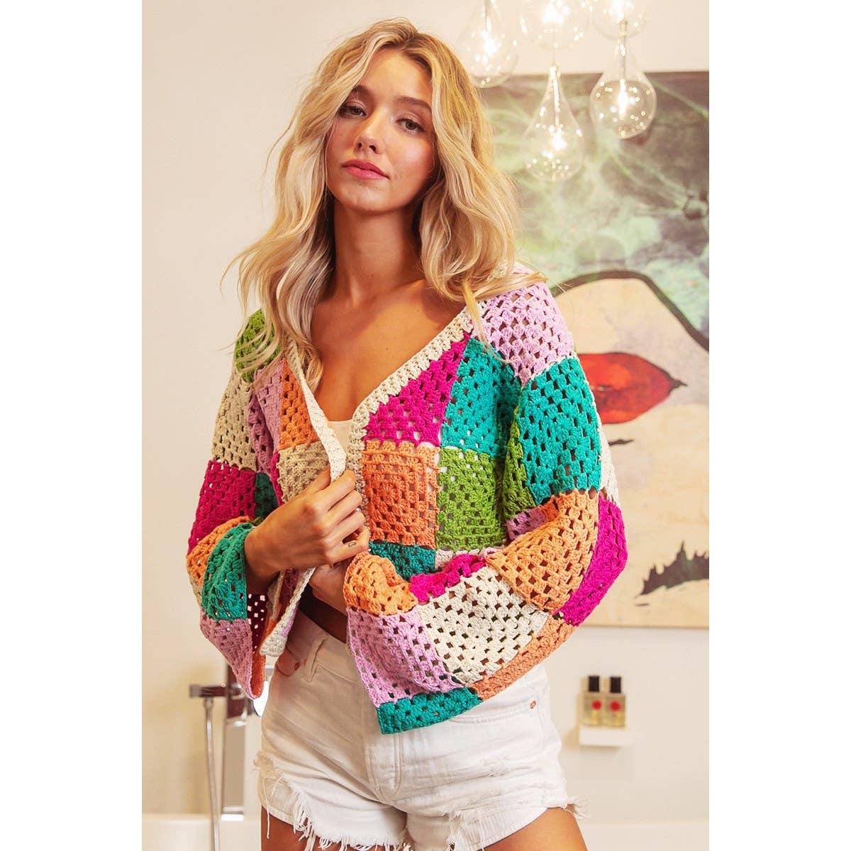 Happy Hues Crochet Cardigan